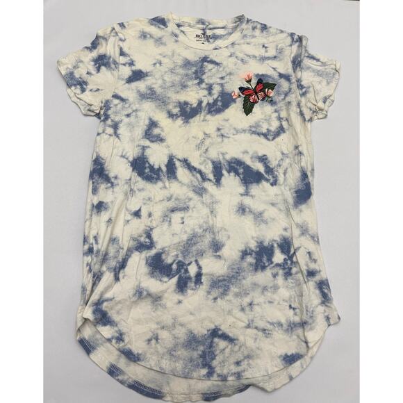 Size M | HOLLISTER Men's Curved Hem Tie Dyed Graphic Crew Tee T-Shirt - Picture 1 of 7